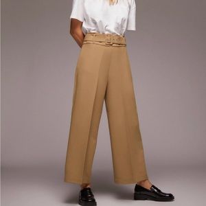 BRAND NEW ZARA wide leg pants with belt size XS